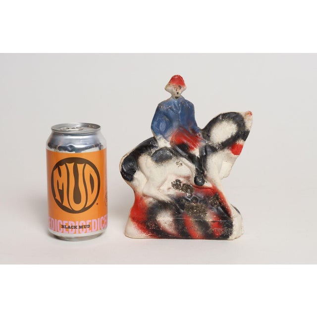 Vintage Americana Carnival Chalk Chalkware George Washington on Horseback Patriotic Sculpture / Figurine For Sale In New York - Image 6 of 16