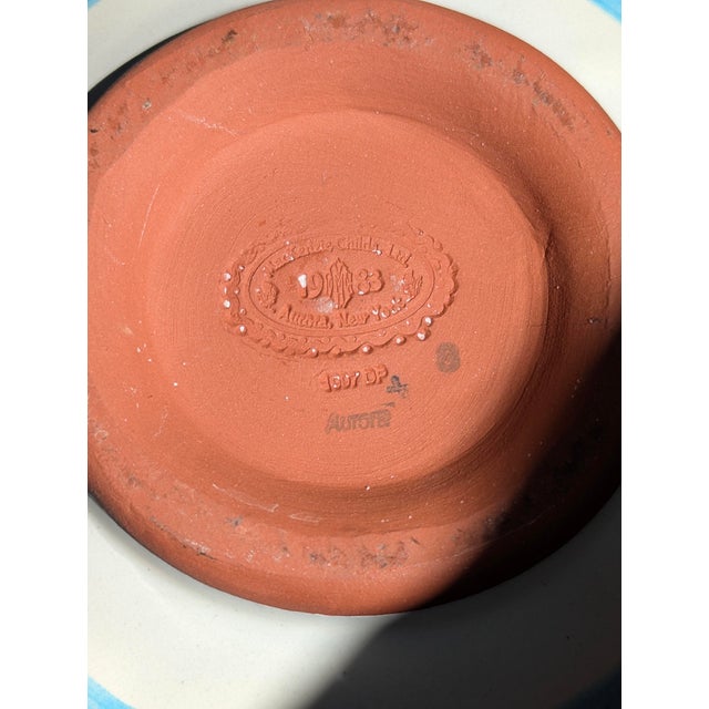 Vintage Mackenzie Childs Retired Keukenhof Fluted Ruffled Centerpiece Bowl For Sale - Image 11 of 11