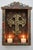 Milagros Dense Brass Charms Mexican Folk Art Carved Wood Wall Cross Amulet For Sale In Portland, OR - Image 6 of 6