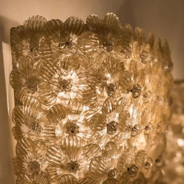 Flower Wall Lights attributed to Barovier & Toso, 1990s, Set of 2 For Sale - Image 9 of 18