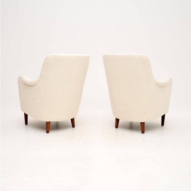 Carl Malmsten Set of Vintage Swedish Samsas Armchairs attributed to Carl Malmsten, 1960s For Sale - Image 4 of 7