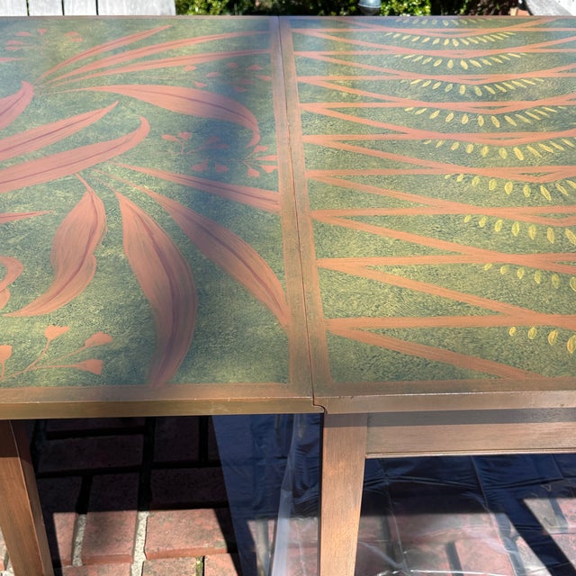 Mid 20th Century Artist Painted Drop Leaf Henkel Harris Table For Sale - Image 9 of 12