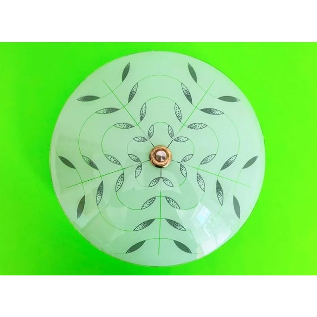 Mid 20th Century Modern Floral Flush Light, C1970 For Sale - Image 5 of 10