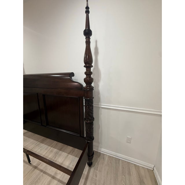 Bernhardt Attributed to Bernhardt Smithsonian Collection King Size Poster Bed For Sale - Image 4 of 12