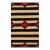 Rug & Kilim’s Contemporary Dhurrie Rug in Black and Red Medallions and Stripes For Sale