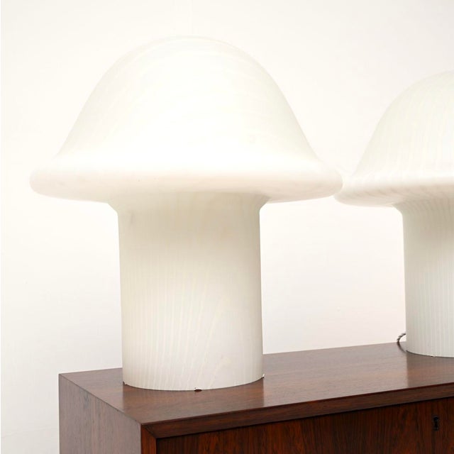 Large Vintage Murano Glass Mushroom Lamps, 1970s, Set of 2 For Sale - Image 11 of 13