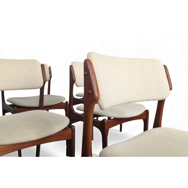 Mid 20th Century Set of Six Mid 20th Century Attributed to Erik Buch Model 49 Dining Chairs in Teak For Sale - Image 5 of 9