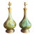Pair of Mid Century Drip Glaze Pottery Lamps For Sale