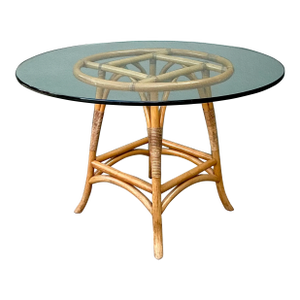 Vintage Bent Rattan Dining Table
