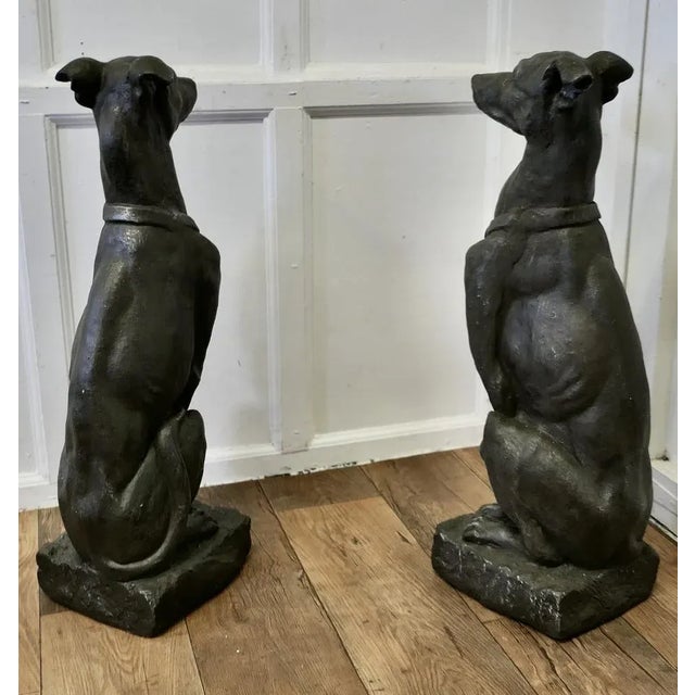 Large Sculptural Greyhound Dogs, 1960s, Set of 2 For Sale - Image 3 of 8