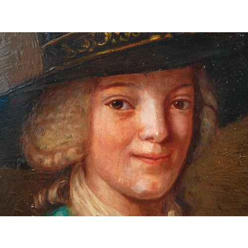 Portrait of a Young Woman, 1800s, Oil on Panel, Framed For Sale - Image 4 of 14