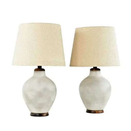 Design Technics Style Mid Century Massive Table Lamps - Pair Each lamp measures: 26 wide x 26 deep x 44 inches high ABOUT...