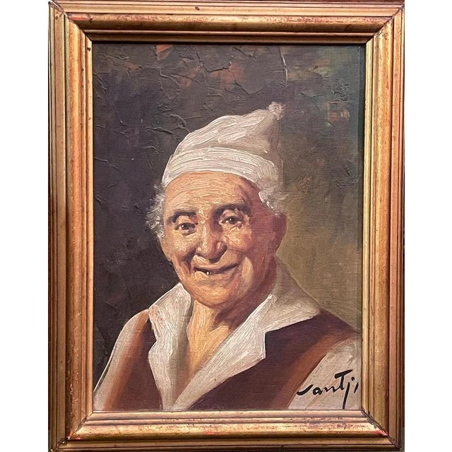 Portrait, 20th Century, Oil Painting on Panel, Framed For Sale - Image 6 of 6