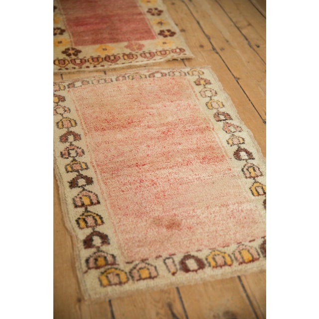 Shabby Chic Vintage Distressed Anatolian Square Rug Mat - 1'11" x 2'7" For Sale - Image 3 of 9