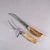 Vintage 5-piece carving set with box - Baron Solingen Germany 1950s Item e7419 A rustic tabelware carving set consisting...