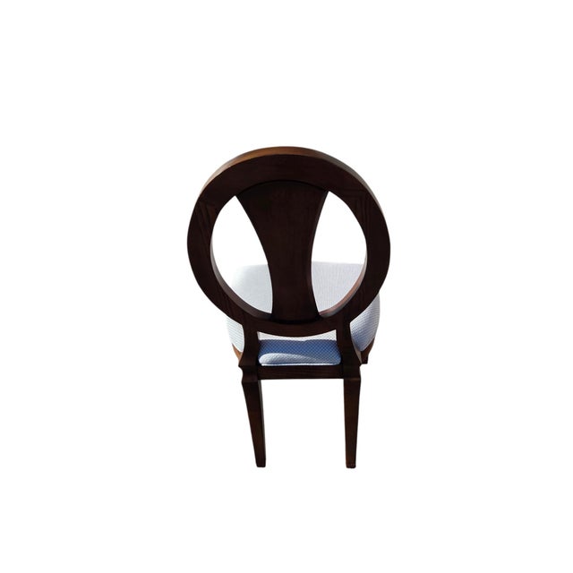 1990s Ethan Allen Horizons Dining Side Chair Pair Wood Oval Slat Back Accent Living Room For Sale - Image 14 of 15
