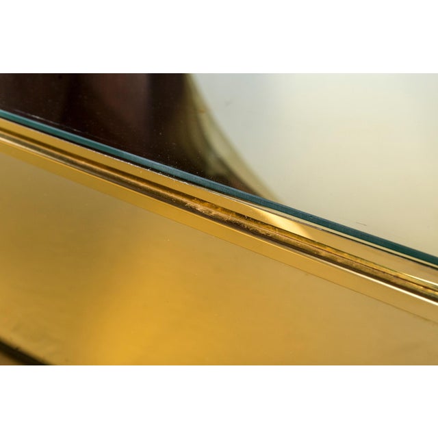 Gold Mid 20th Century Pair of Large Brass Cube Side Tables For Sale - Image 8 of 13