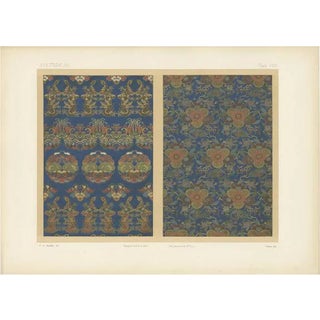 George Ashdown Audsley, Silk and Gold Fabrics, Japan, 1882, Print For Sale