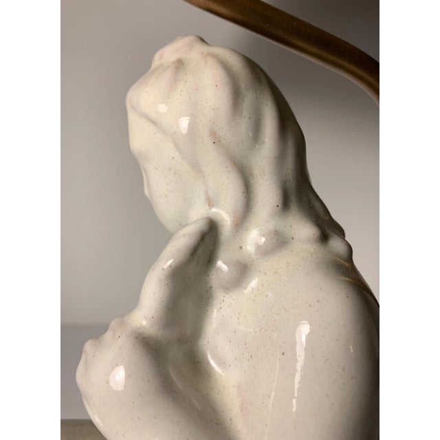 Art Deco Sculptural Pottery Table Lamp For Sale - Image 11 of 11