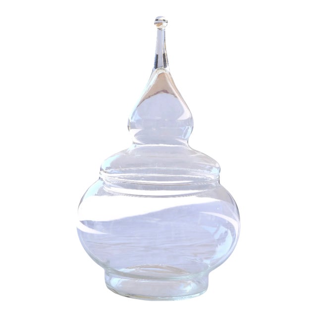 Vintage Glass Apothecary Jar For Sale