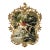 French Rococo Aristocratic Love Scene Artwork With Ornate Gold Leaf Frame For Sale