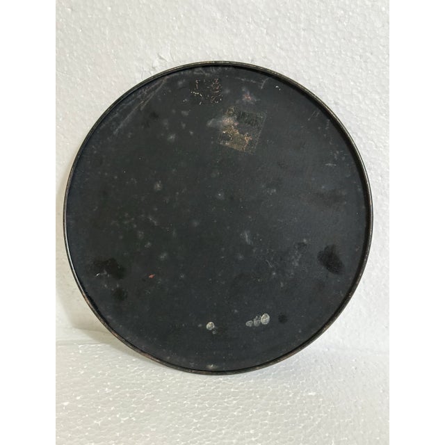 Vintage 1900s Hand Painted Birds on Metal Plates- a Pair For Sale In Orlando - Image 6 of 11