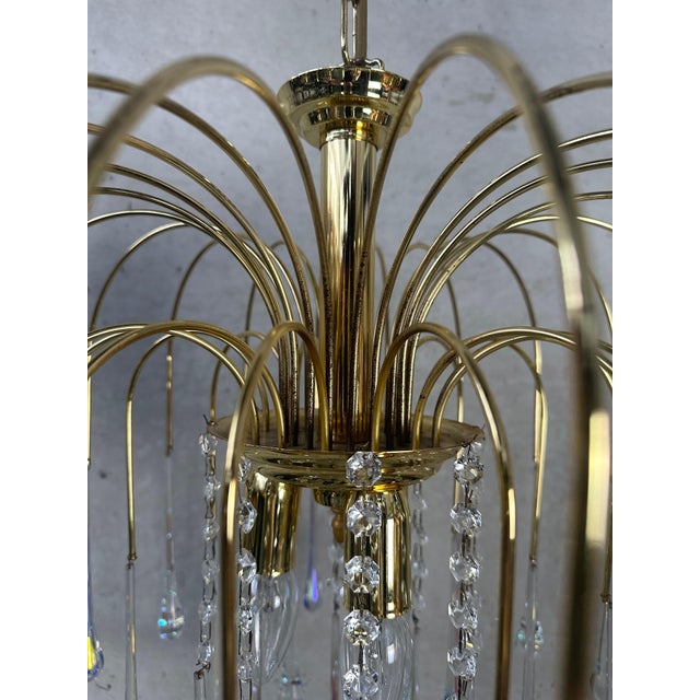 Hollywood Regency Teardrop Chandelier from Massive, 1970s For Sale - Image 11 of 12