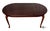 Brown Vintage Queen Anne Style High Gloss Mahogany Extension Dining Table For Sale - Image 8 of 11