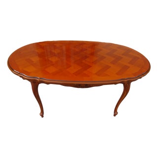 Regency Oval Extendable Dining Table, 1980s For Sale