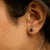 Haus of Brilliance 14K Yellow Gold 1/4 Cttw Diamond and Blue Sapphire Sunburst Halo Stud Earrings (K-L Color, I1-I2 Clarity) For Sale - Image 4 of 5