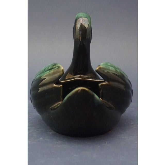 20th Century Ceramic Swan with a Metallic Luster by Gerard Danton of Aubusson, France For Sale - Image 3 of 18