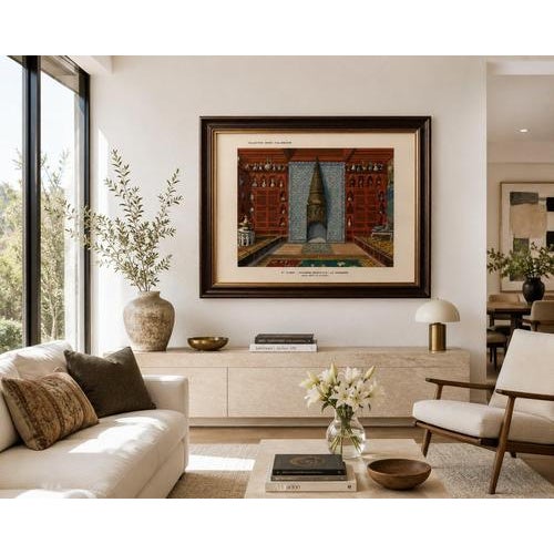 Henry-René dAllemagne, Ottoman Interior with Monumental Iznik Fireplace, ca.1900 For Sale - Image 9 of 10