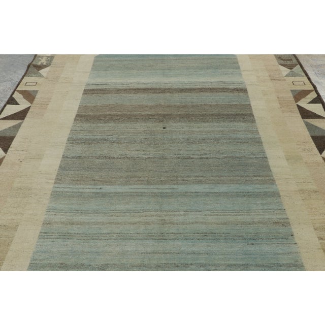 Rug & Kilim Vintage Persian Gabbeh Rug With Striped Field & Pictorial Border - Rug & Kilim For Sale - Image 4 of 8