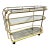 1970s Milo Style Brass Bar Cart For Sale