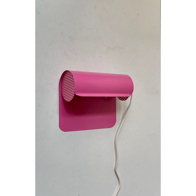 1980s Danish Modern Pink Bedside Wall Lamp from Lyfa, 1980s For Sale - Image 5 of 12