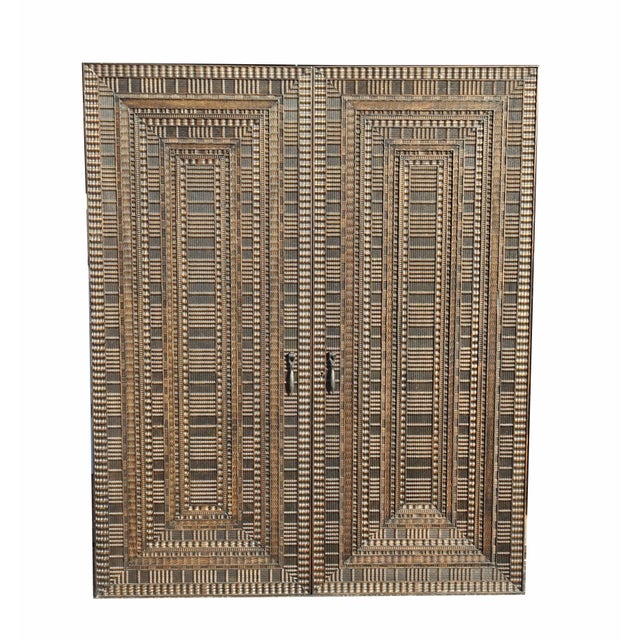 Spanish Alfonso Marina Kapelle Armoire Storage Cabinet Brown W Ornate Frame For Sale - Image 3 of 18