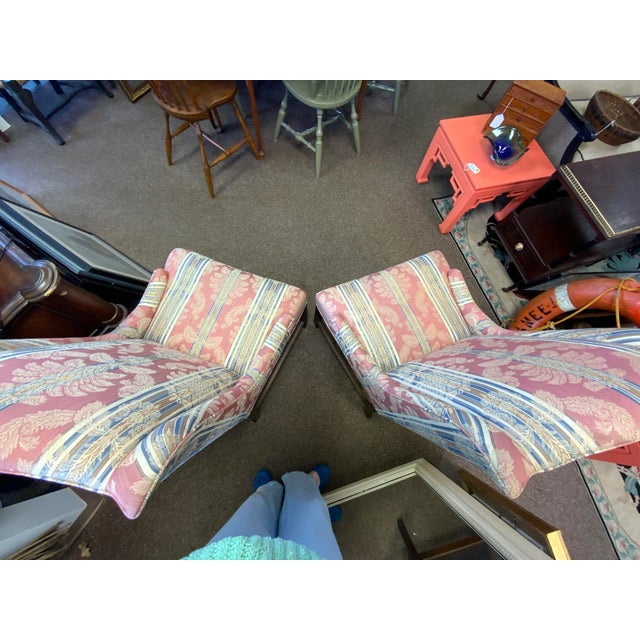 20th Century Chippendale Style Upholstered Chairs, Pair For Sale In New York - Image 6 of 12