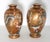 Gold Antique Japanese Signed Satsuma Porcelain Vases, Matched Pair With Double Handles, Faces and Dragon on Each For Sale - Image 8 of 10