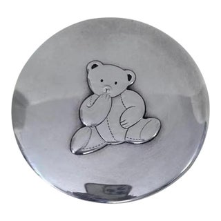 Christofle Charlie Bear Silver Plated Piggy Bank Collectible Rare Heirloom For Sale