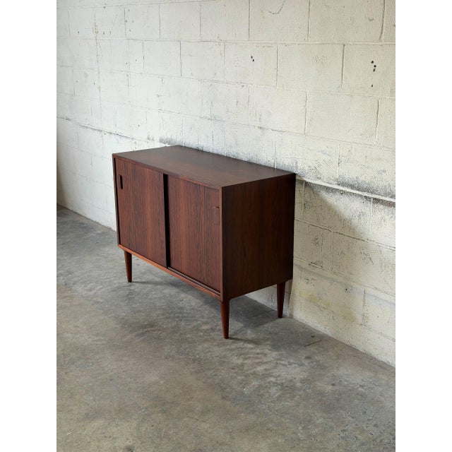 Rosewood Sideboard With Sliding Doors Danish Mid-Century Modern 1960s For Sale - Image 9 of 13