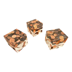 Penny Lucite Cubes - Set of 3