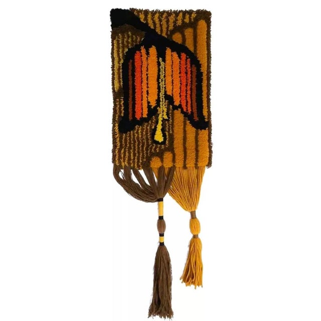 Vintage German Wool Wall Tapestry, 1970s For Sale - Image 6 of 6