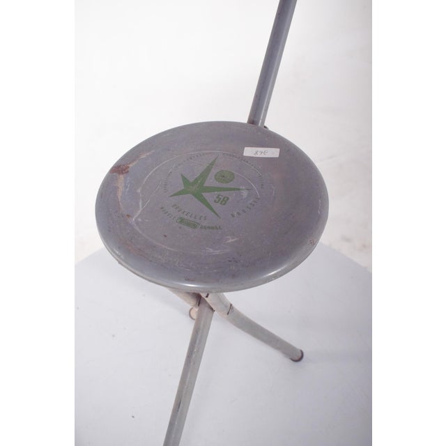 1950s Vintage Folding Cane Seat, 1950 For Sale - Image 5 of 8