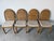 Brown Vintage Coastal Organic Woven Wicker & Metal Frame Dining Chairs – Set of 4 For Sale - Image 8 of 12