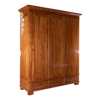 Antique Biedermeier Wardrobe, 1860s For Sale
