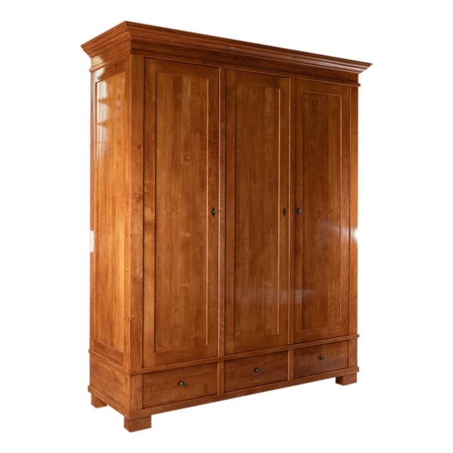 Antique Biedermeier Wardrobe, 1860s For Sale