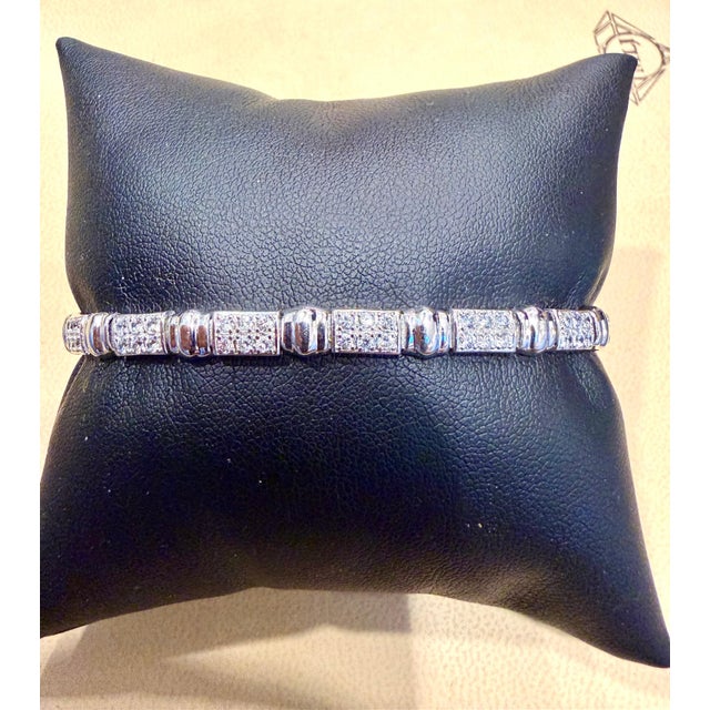 84 Round Diamond 3-4 Each Tennis Bracelet in 14 Karat Gold 7 " Long For Sale - Image 9 of 18