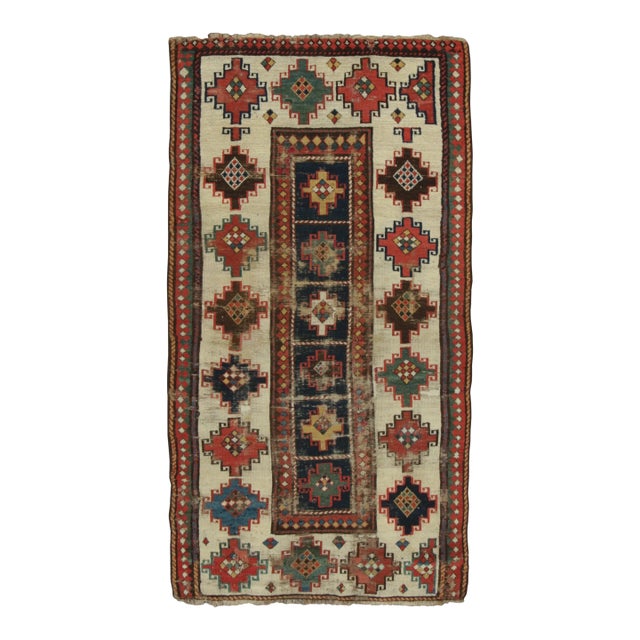 Vintage Turkish Geometric Wool Runner by Rug & Kilim, 1950-1959 For Sale