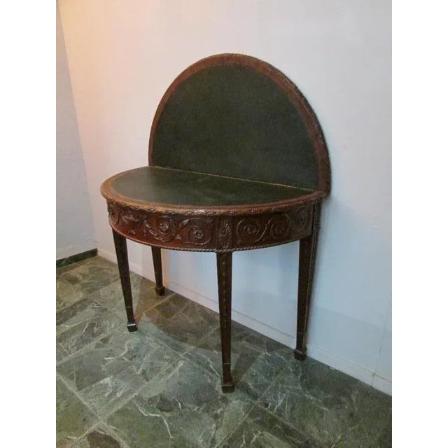 Antique Mahogany Foldable Wall Table in the style of Hepplewhite, 19th Century For Sale - Image 6 of 10