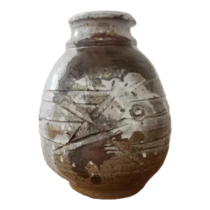 Signed Contemporary Art Pottery Stoneware Vase, 20th Century